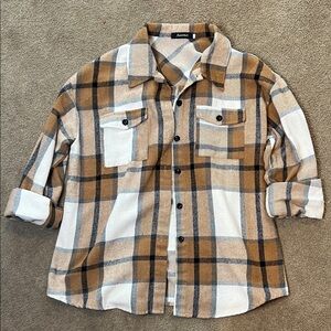 Plaid Button-Up Shirt